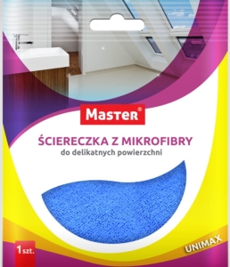 Ściereczka z mikrofibry do delikatnych powierzchni 40x40 cm Master S-049