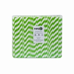 Słomki papierowe EKO 6x197 mm 250szt BIAŁO-ZIELONA