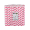 Słomki papierowe EKO 6x197 mm 250szt BIAŁO-RÓŻOWA