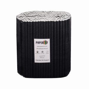 Słomki papierowe EKO 8x197 mm 250szt CZARNA