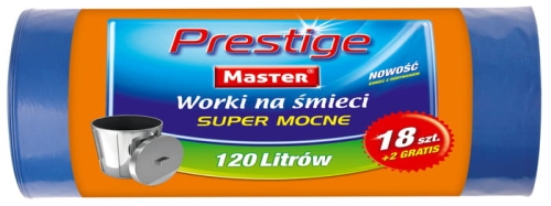 Worki na śmieci 120 L, 20 szt., NIEBIESKIE, LDPE, SUPER MOCNE! S-149 IKA