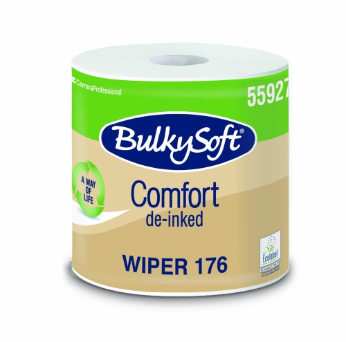 BulkySoft Classic COMFORT EKO czyściwo papierowe 2W.176m, białe, EKO celuloza, 1 rolka, 55927