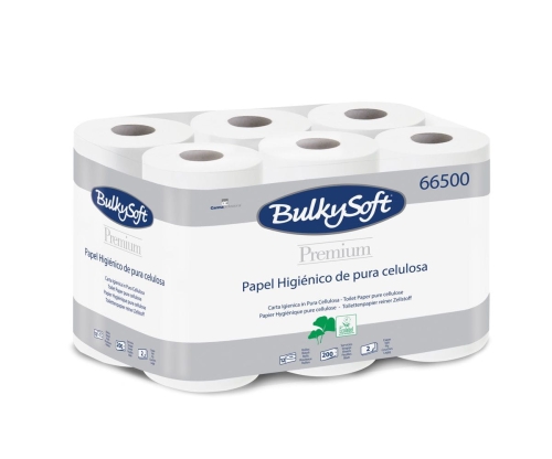 BulkySoft Premium Papier toaletowy 2w 24m, biały, celuloza, 12 rolek, 66500