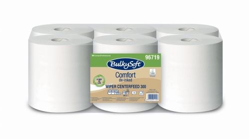 BulkySoft COMFORT EKO, ręcznik w rolki, 1W 300m, biały, EKO celuloza, 6 rolek, 96719