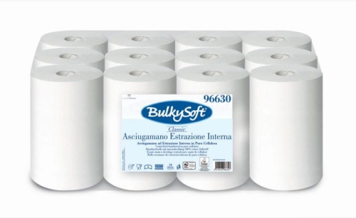 BulkySoft Classic ręcznik w roli, 1W 120m, biały, celuloza, 12 rolek, 96630