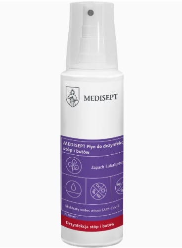 MEDISEPT Płyn do dezynfekcji stóp i butów 250ml SSE-ALKGOT-ML089