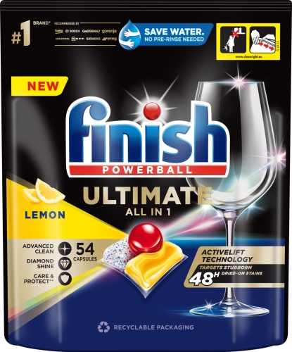 FINISH TABLETKI ULTIMATE ALL IN ONE LEMON 54 SZT(tabletki do zmywarki)