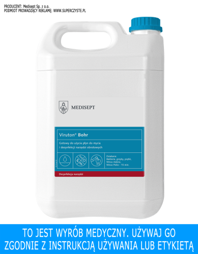 MEDISEPT VIRUTON BOHR 5 L - Gotowy do użycia płyn do mycia i dezynfekcji narzędzi obrotowych SSE-GOT-ML337