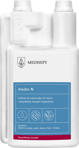 MEDISEPT ALODES N 1 L - Gotowy do użycia płyn do mycia i dezynfekcji narzędzi fryzjerskich SSE-GOT-ML771
