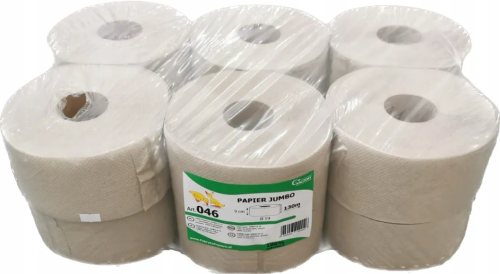 Papier Jumbo, 12 szt, 9 cm x 130 m SZARY KAC046