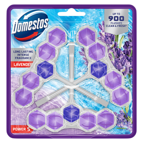 DOMESTOS kulki 3 x 55g zapach LAVENDER