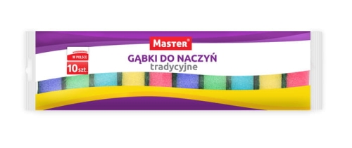 Gąbka do naczyń tradycyjna 10 sztuk Master S-059