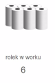 Ręcznik Maxi, 6 szt, 19 cm x 100 m biały, WYJMOWANA GILZA KAC633